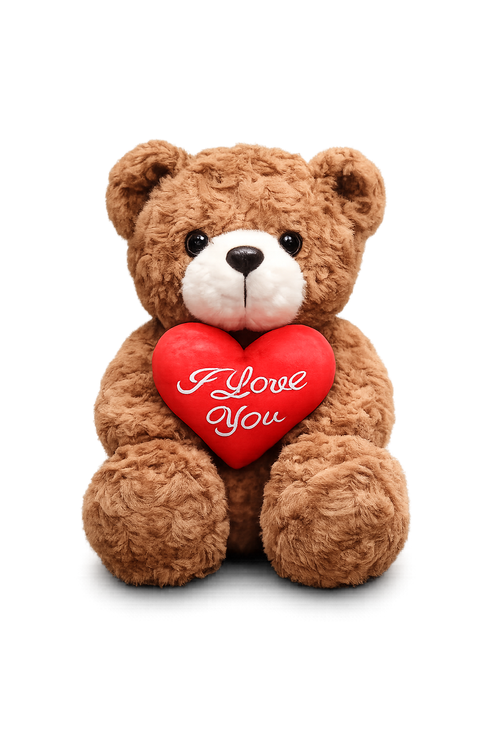 Sød  brun bamse med I love you hjerte mors dag gave til mor